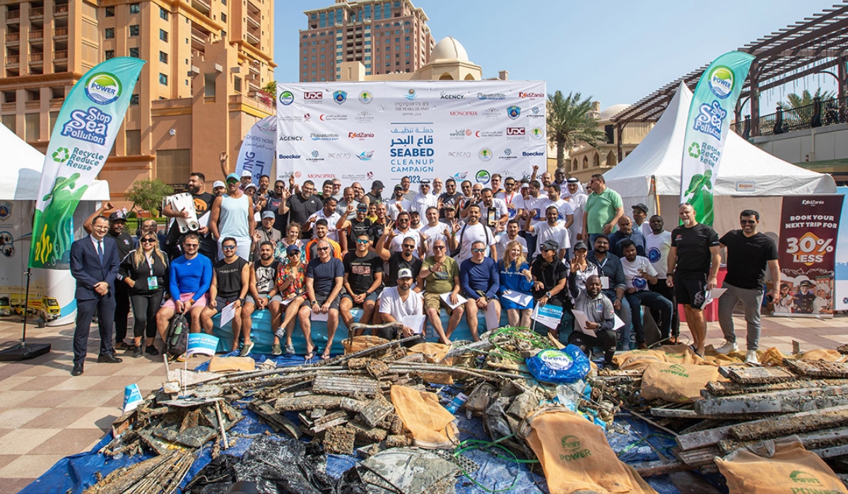 Seabed Cleaning Campaign by UDC Collects 1.7 Tons of Debris at The Pearl Island